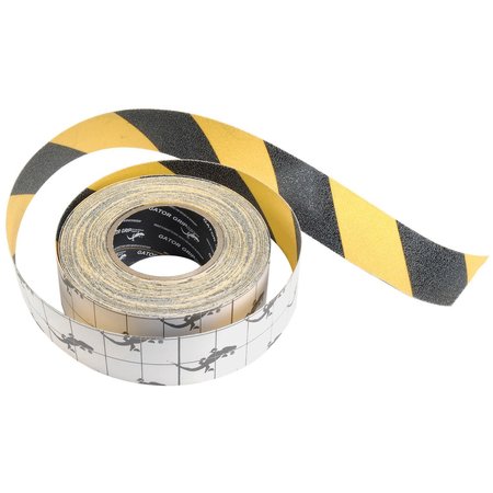 TOP TAPE &  LABEL. INCOM Anti-Slip Traction Yellow/Black Hazard Striped Tape Roll, 4 x 60' SG3904YB